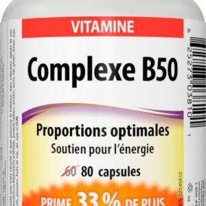 Webber Naturals B50 Complex Capsules 80'S