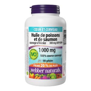 Webber Naturals Wild Alaskan Salmon$Fish Oil 1000Mg Softgels 180'S