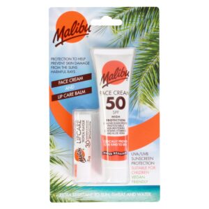 Malibu Blister Pack Spf 50 Face Cream 40Ml &Spf 30 Lipbalm
