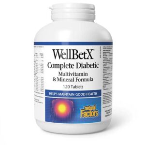 Natural Factors Wellbet Diabetic Multi 120S