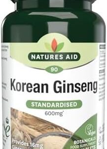 Natures Aid Korean Ginseng 600Mg 90'S