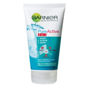 Garnier Pure Active Cleanser 3 In1 Wash Scrub