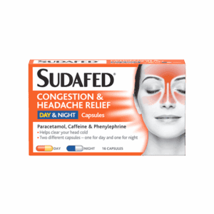 Sudafed Congestion$ Headache Relief Day/Night Capsules 16'S
