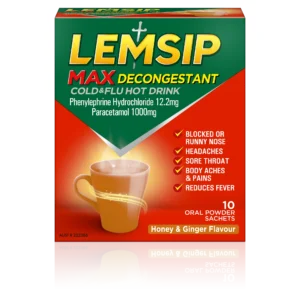 Lemsip Max Honey&Ginger Satchets 10'S