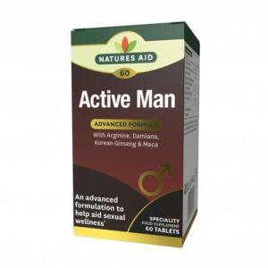 Natures Aid Active Man W/Arginine, Korean Ginseng $ Maca (Vegan) 60'S