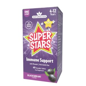 Natures Aid Super Star Immune Support Chew Tablets 60'S