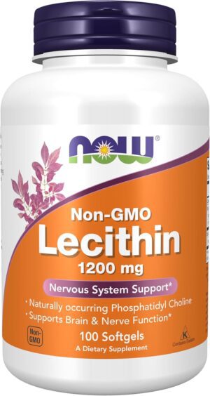 Now Lecithin Capsules 1200Mg 100'S