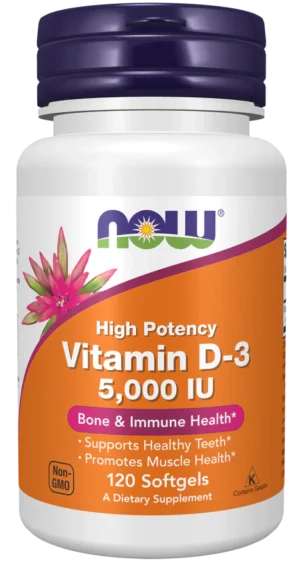 Now Vitamin D3 5000Iu Capsules 120'S