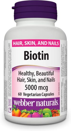 Webber Naturals Biotin 5000Mcg Capsules 60'S