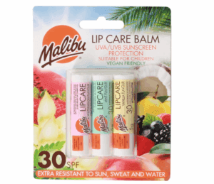 Malibu Blister Pack Spf 30 Lipbalm W/Melon/Mint/Vanilla