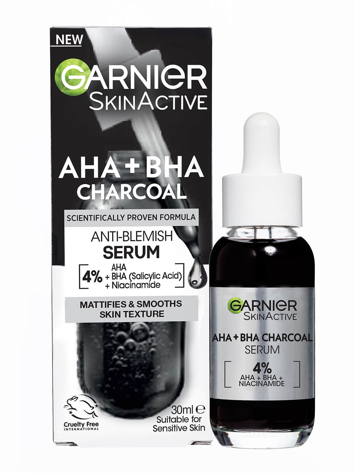 Garnier Aha+Bha Charcoal Anti-Imperfection Serum 30Ml