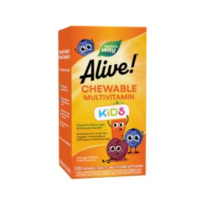 NATURES WAY ALIVE KIDS MULTIVITAMIN ORANGE & BERRY FLAVORED CHEWABLE