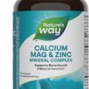 NATURES WAY CALCIUM, MAGNESIUM & ZINC CAPSULES 100S