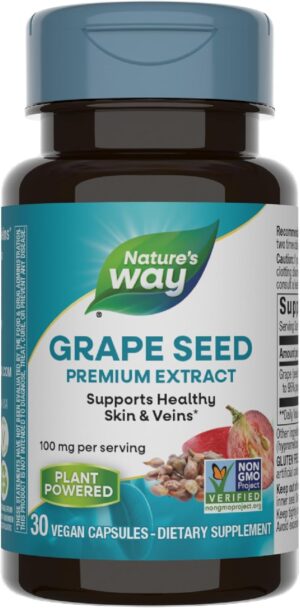NATURES WAY GRAPE SEED 100MG CAPSULES 30S
