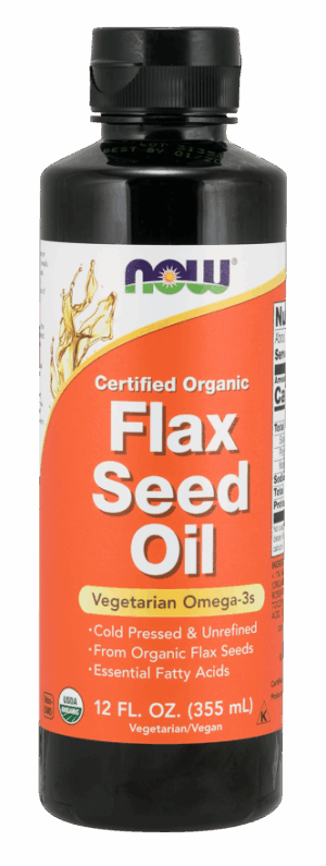 NOW Foods, Certified Organic, Flax Seed Oil 355ml