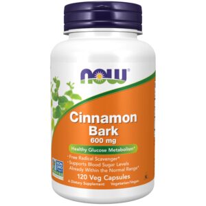 NOW Foods, Cinnamon Bark, 600 mg, 120 Veg Capsules