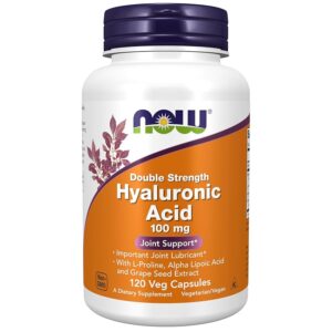 NOW Foods, Hyaluronic Acid, Double Strength, 100mg, 60 Veg Capsules