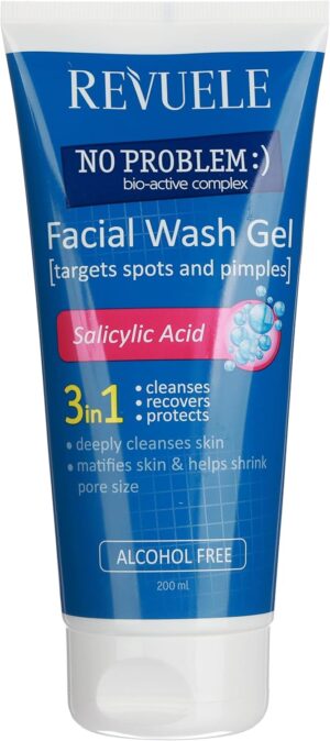 REVUELE NO PROBLEM 3IN1 FACIAL WASH GEL SALICYLIC ACID 200M