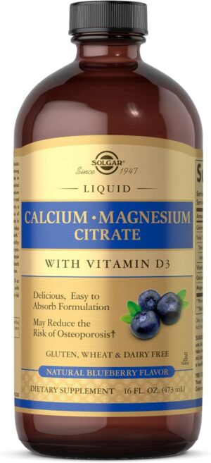 Solgar Liquid Calcium Magnesium Citrate with Vitamin D3 473ml