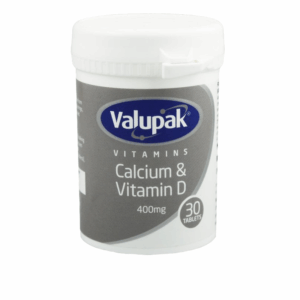 VALUPAK CALCIUM AND VITAMIN D 400MG 30`S