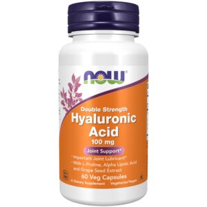 NOW Foods, Hyaluronic Acid, Double Strength, 100mg, 60 Veg Capsules