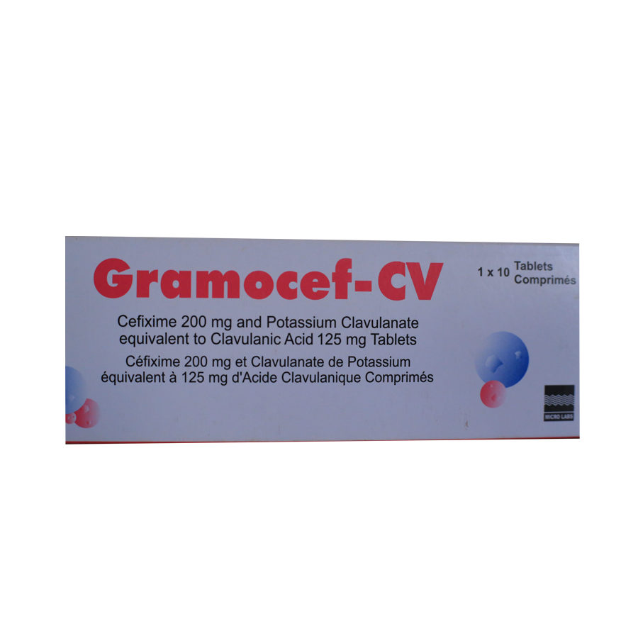 Gramocef Cv 200/125 Tablets 10's