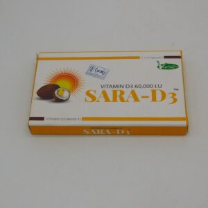 Sara D3 (Vitamin D3 60K Iu) Capsules 4'S
