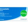 Simvastatin 40mg tablets 28's