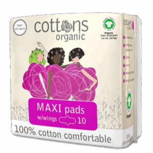 Cottons Organic Maxi Pads With Wings 10S