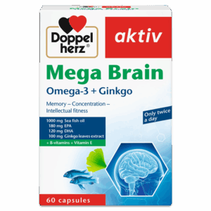 Doppel Hertz Mega Brain Omega 3 With Ginko 60 Capsules
